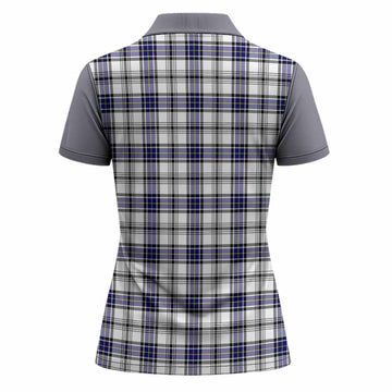 Hannay Tartan Accent Women Polo Shirt with Family Crest