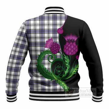 Hannay Tartan Baseball Jacket Traditional Scottish Thistle