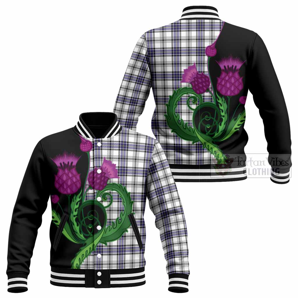 Hannay Tartan Baseball Jacket Traditional Scottish Thistle