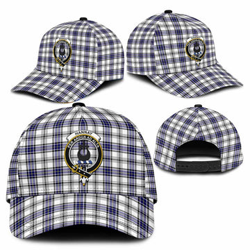Hannay Tartan Classic Cap with Family Crest