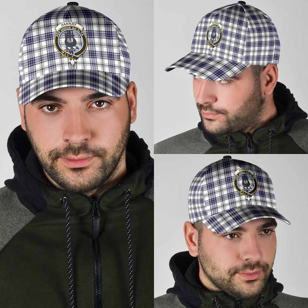 Hannay Tartan Classic Cap with Family Crest