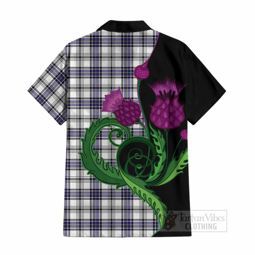 Hannay Tartan Cotton Hawaiian Shirt Traditional Scottish Thistle