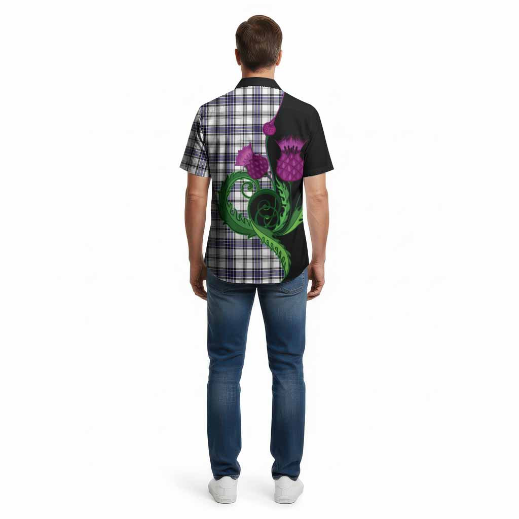 Hannay Tartan Cotton Hawaiian Shirt Traditional Scottish Thistle