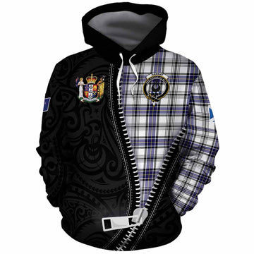 Hannay Tartan Cotton Hoodie New Zealand Pattern Unique Zipper Stylized