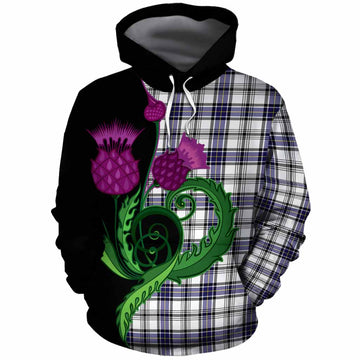 Hannay Tartan Cotton Hoodie Traditional Scottish Thistle