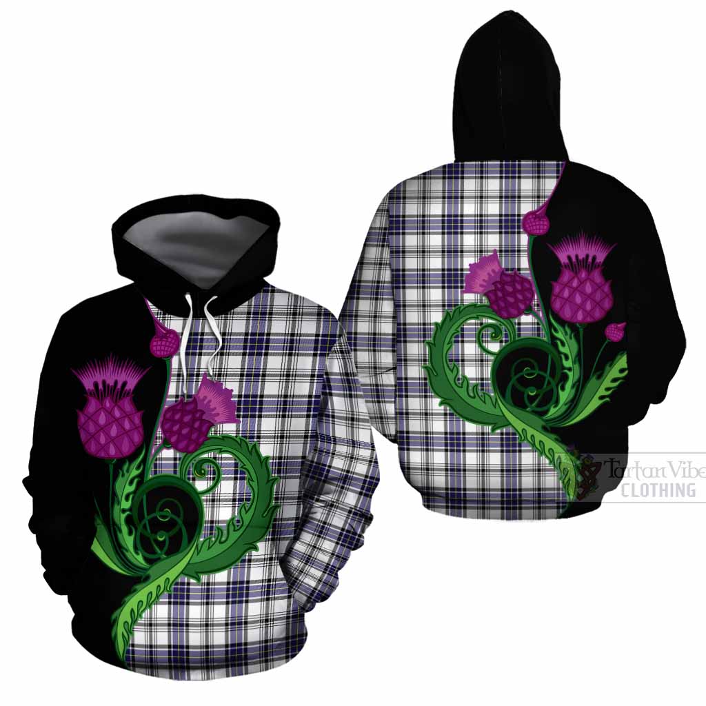 Hannay Tartan Cotton Hoodie Traditional Scottish Thistle
