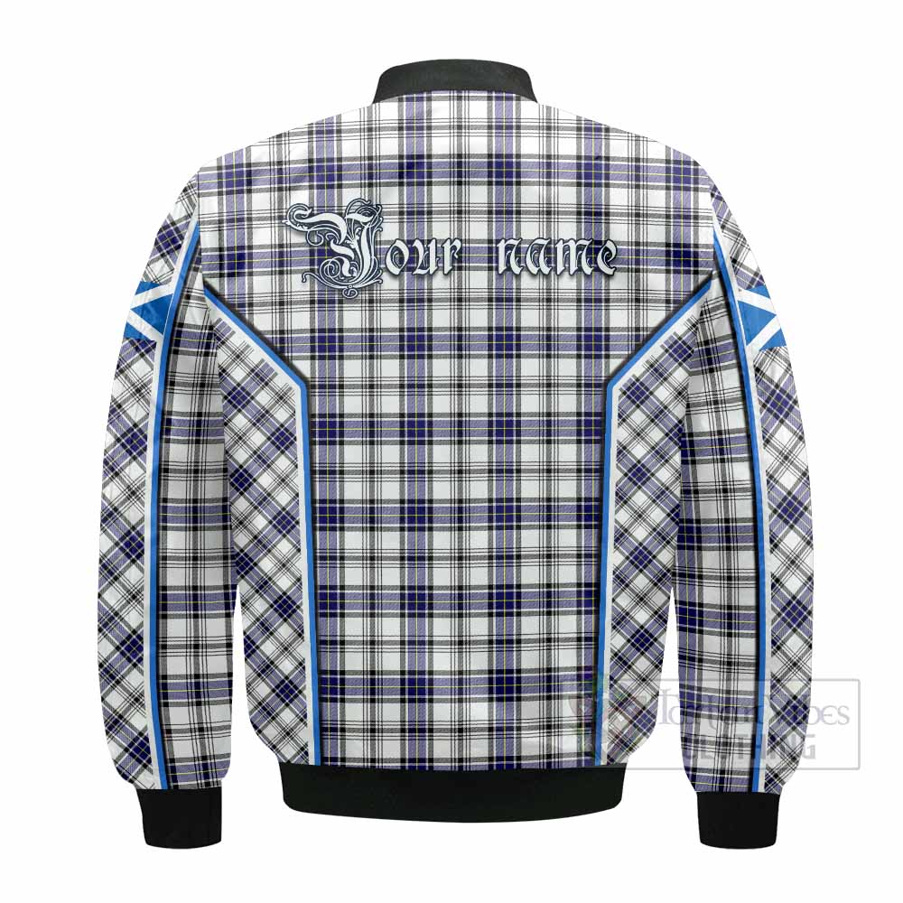 Hannay Tartan Crest Bomber Jacket Scotland Coat of Arm Flag Style - Tartan Vibes Clothing