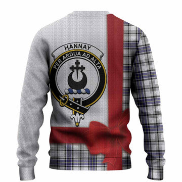 Hannay Tartan Crest Christmas Christmas Ugly Sweater Highland Cow Bagpipes Coquette Bow Style