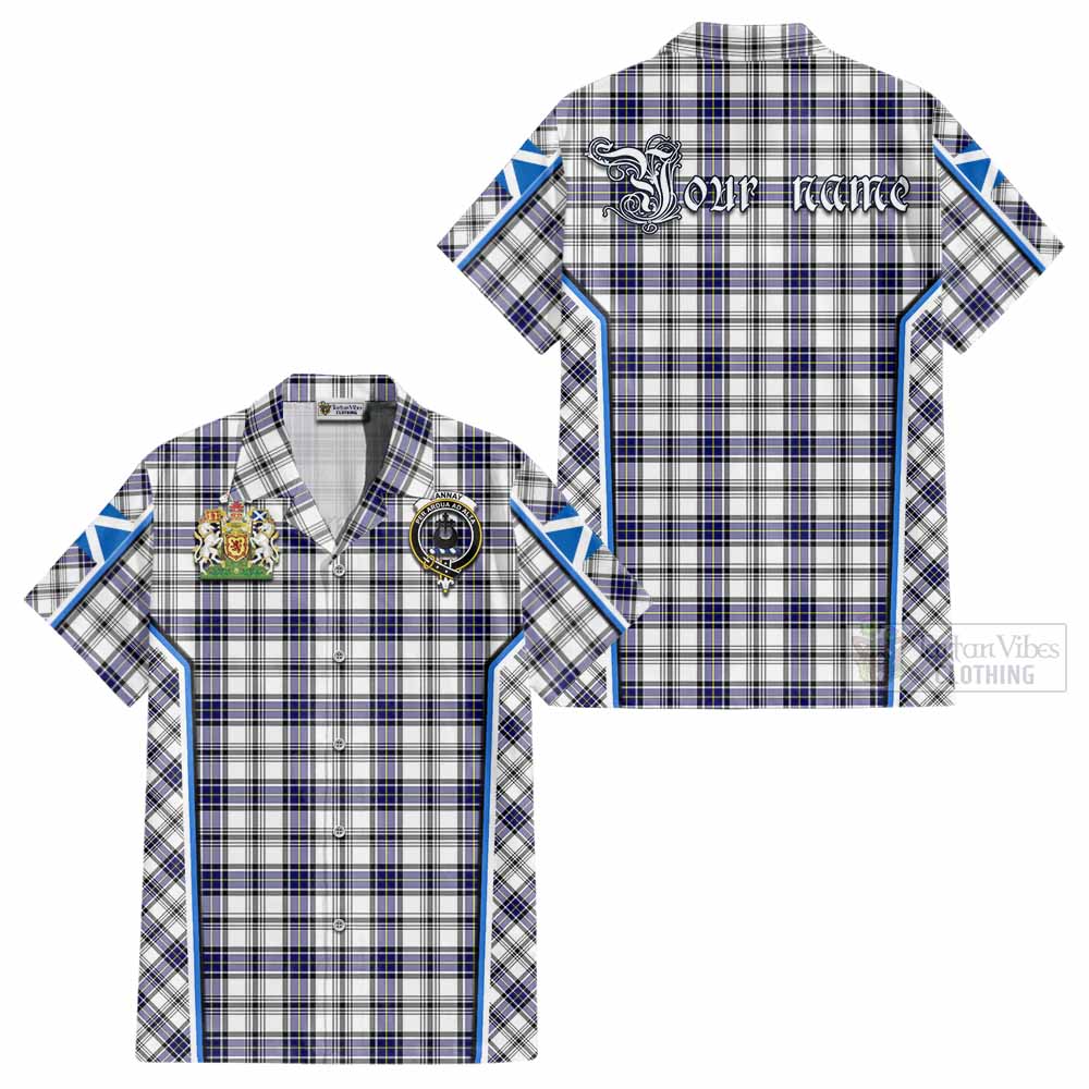 Hannay Tartan Crest Cotton Hawaiian Shirt Scotland Coat of Arm Flag Style - Tartan Vibes Clothing