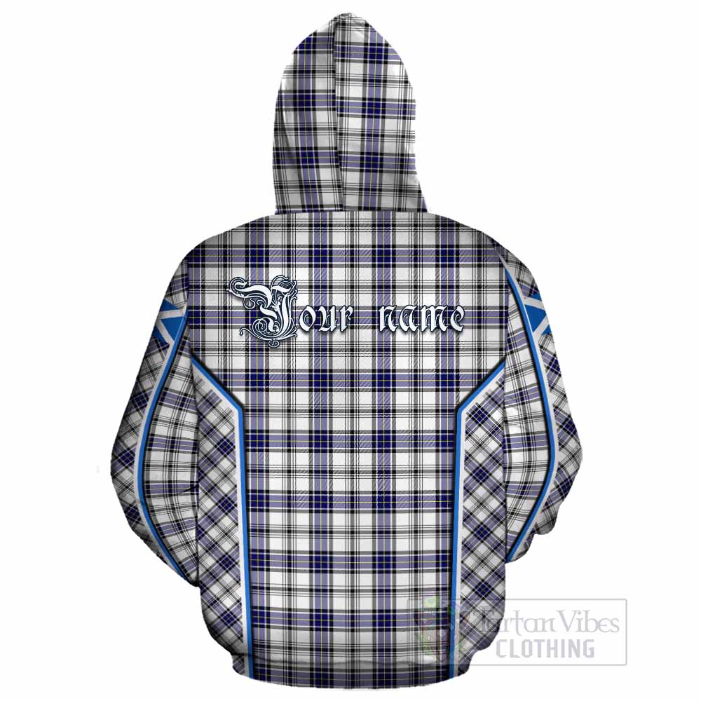 Hannay Tartan Crest Cotton Hoodie Scotland Coat of Arm Flag Style - Tartan Vibes Clothing