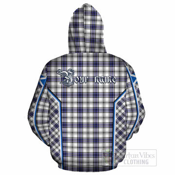 Hannay Tartan Crest Cotton Hoodie Scotland Coat of Arm Flag Style