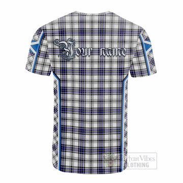 Hannay Tartan Crest Cotton T-shirt Scotland Coat of Arm Flag Style