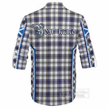 Hannay Tartan Crest Ghillie Kilt Shirt Scotland Coat of Arm Flag Style