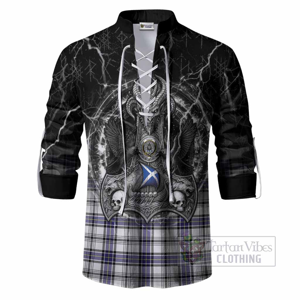 Hannay Tartan Crest Ghillie Shirt Celtic Odin's Raven Legacy