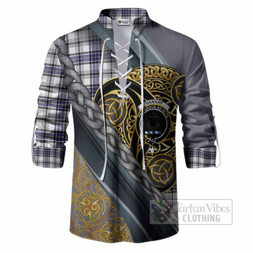 Hannay Tartan Crest Ghillie Shirt Scottish Triskele Celtic