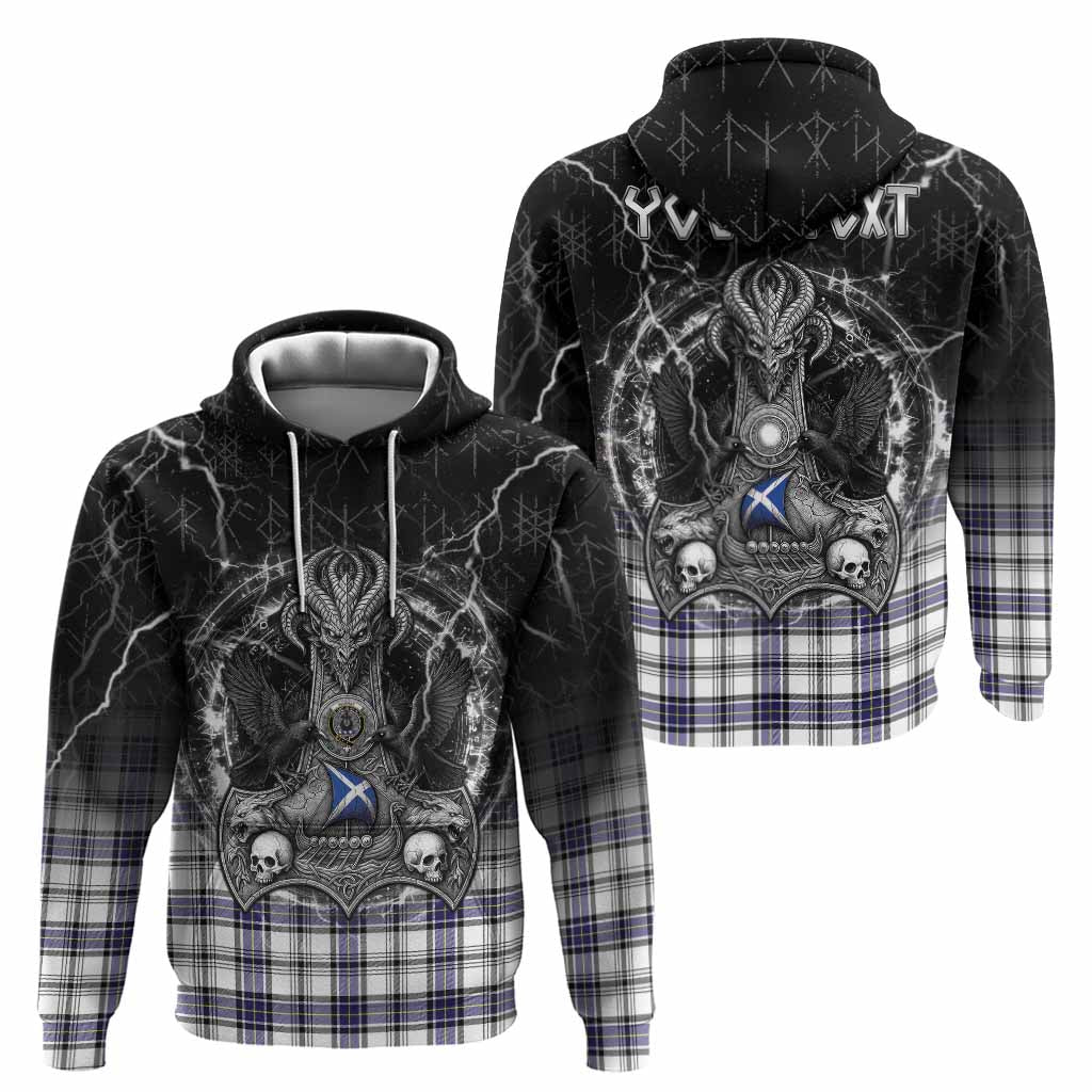 Hannay Tartan Crest Hoodie Celtic Odin's Raven Legacy