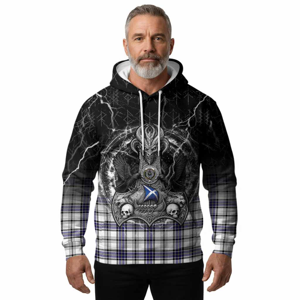 Hannay Tartan Crest Hoodie Celtic Odin's Raven Legacy