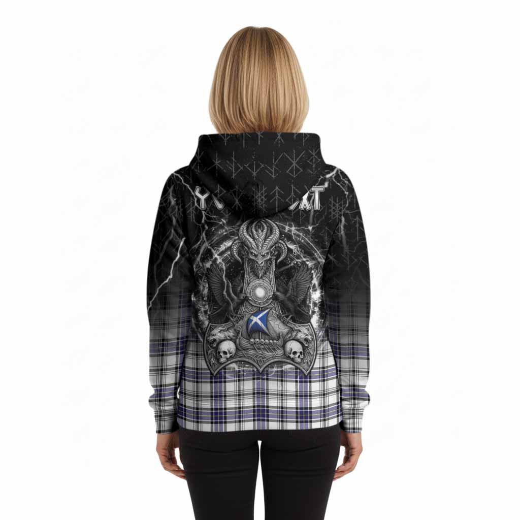 Hannay Tartan Crest Hoodie Celtic Odin's Raven Legacy