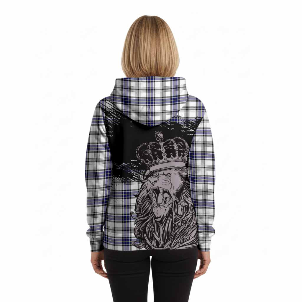 Hannay Tartan Crest Hoodie Crowned Lion Heritage Style