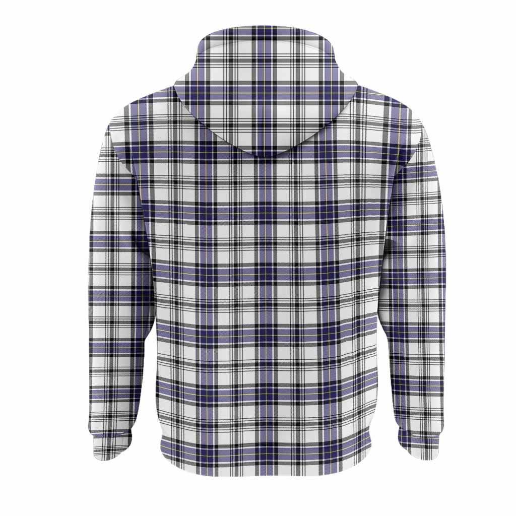 Hannay Tartan Crest Hoodie Ferocious Lion Style