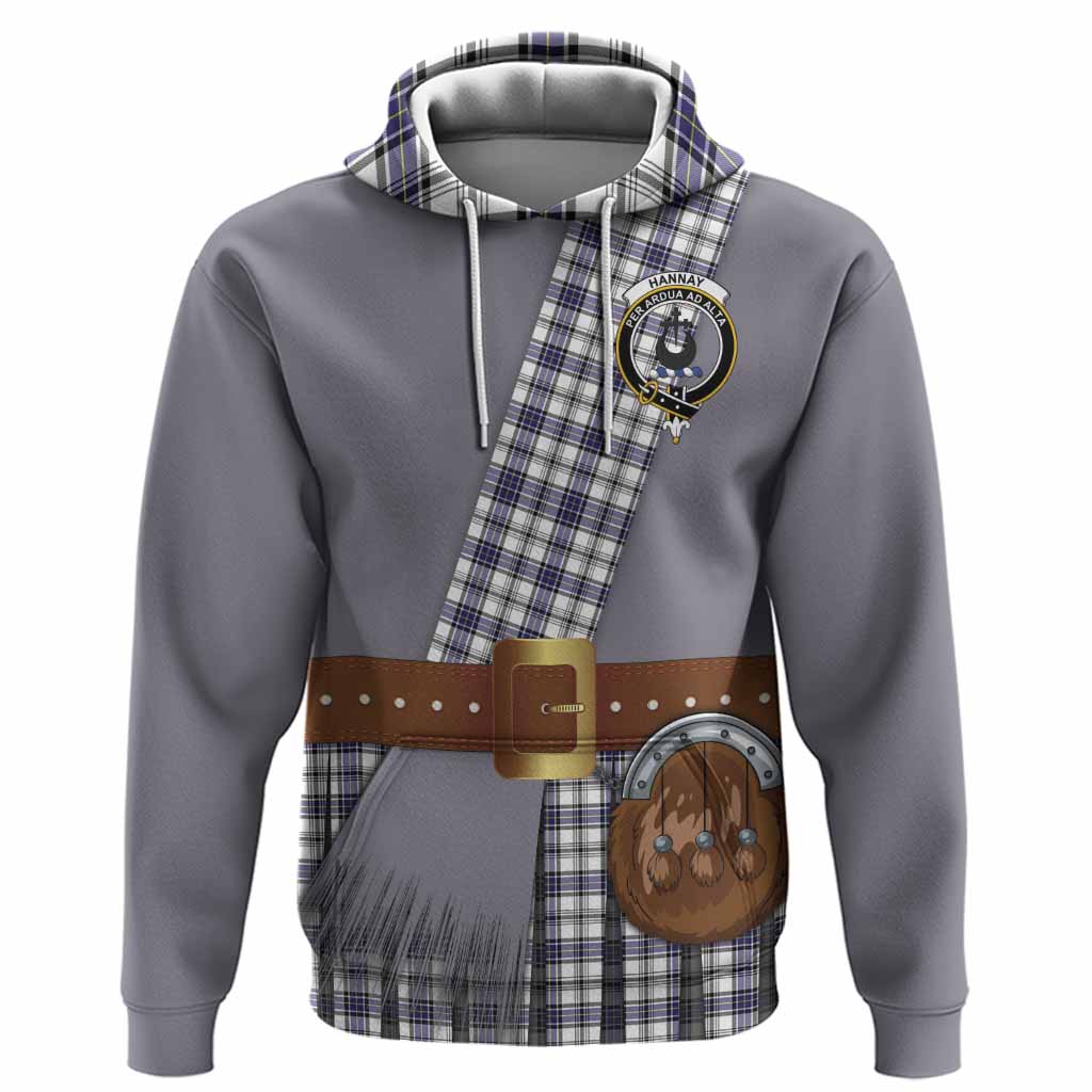 Hannay Tartan Crest Hoodie Kilt Costume Style