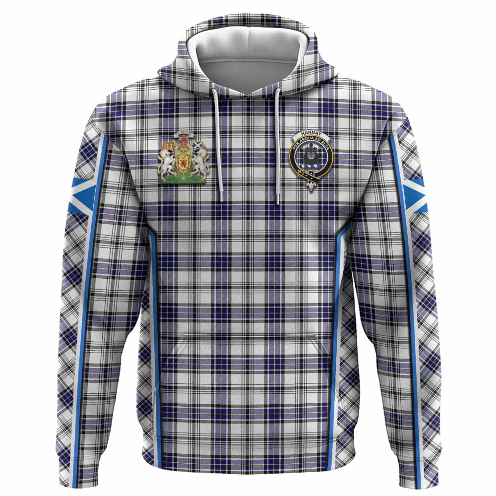 Hannay Tartan Crest Hoodie Scotland Coat of Arm Flag Style - Tartan Vibes Clothing