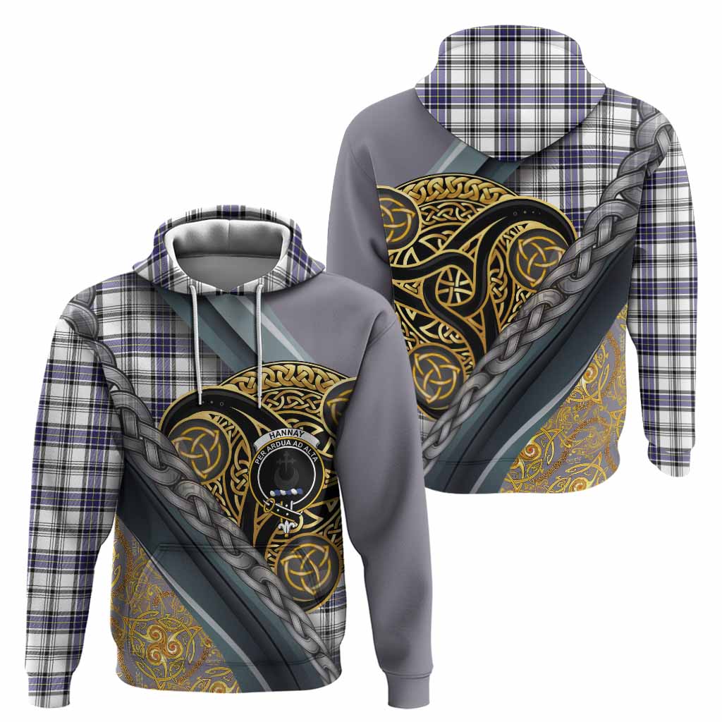 Hannay Tartan Crest Hoodie Scottish Triskele Celtic