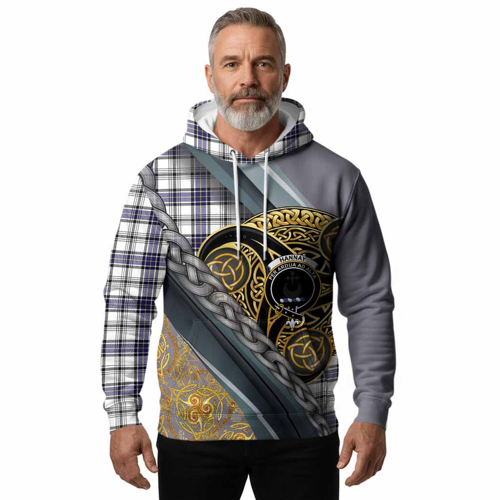 Hannay Tartan Crest Hoodie Scottish Triskele Celtic