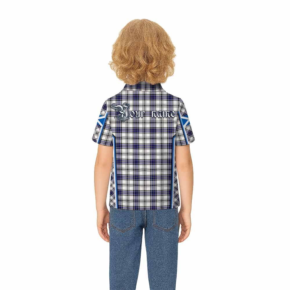 Hannay Tartan Crest Kid Polo Shirt Scotland Coat of Arm Flag Style - Tartan Vibes Clothing