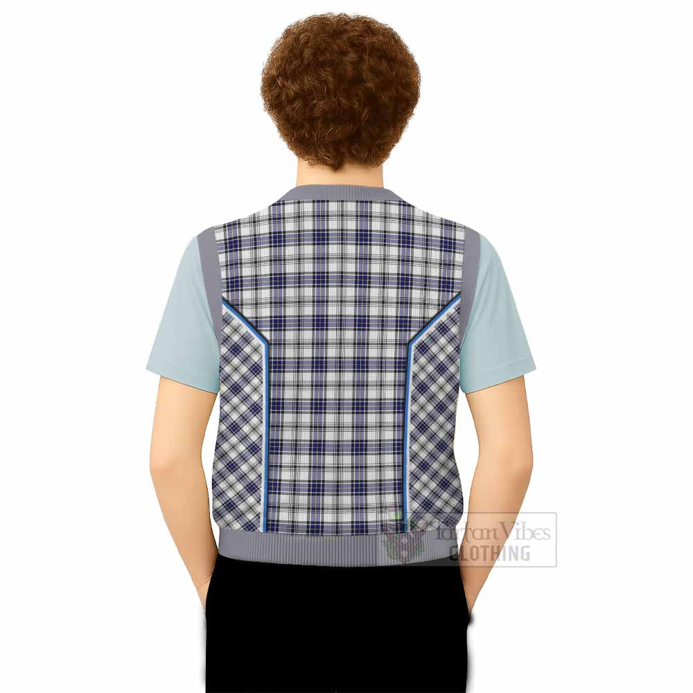 Hannay Tartan Crest Knitted V-Neck Vest Scotland Coat of Arm Flag Style - Tartan Vibes Clothing