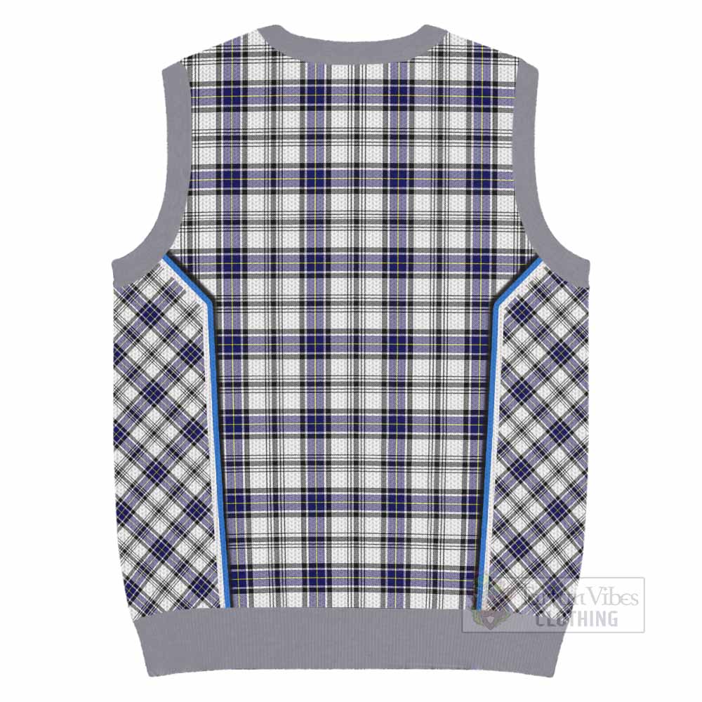 Hannay Tartan Crest Knitted V-Neck Vest Scotland Coat of Arm Flag Style - Tartan Vibes Clothing