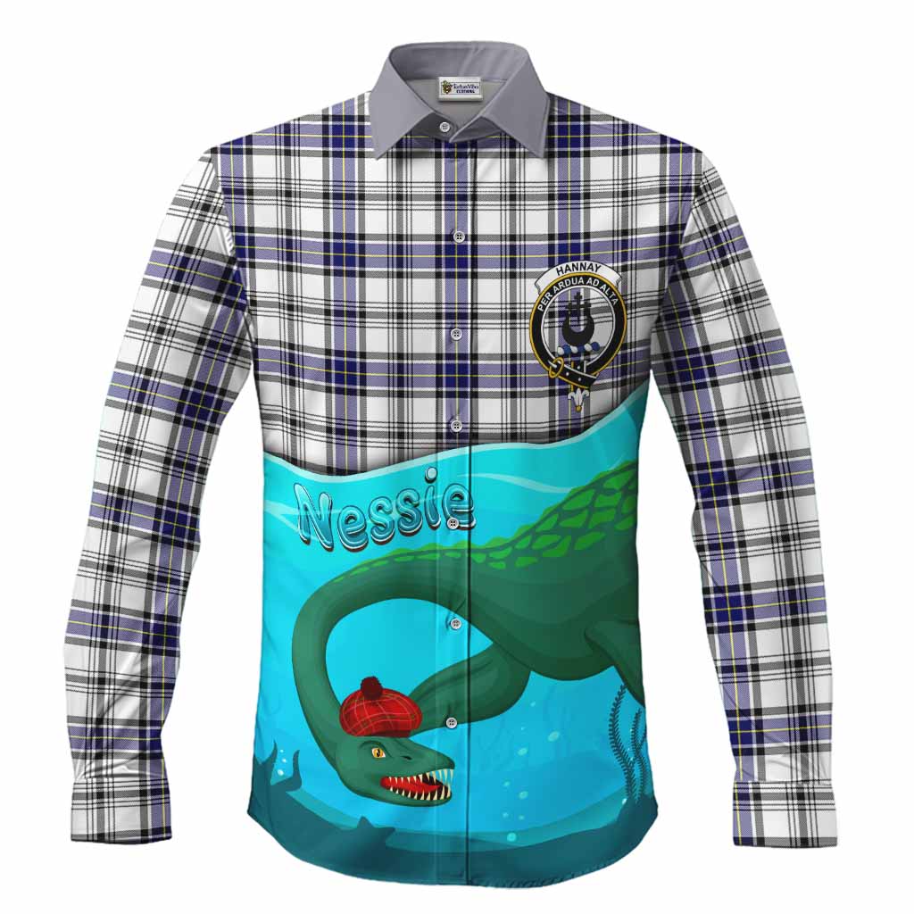 Hannay Tartan Crest Long Sleeve Button Shirts Nessie Under Water