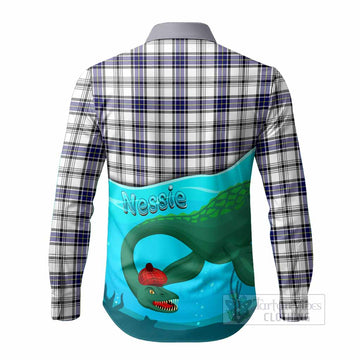 Hannay Tartan Crest Long Sleeve Button Shirts Nessie Under Water