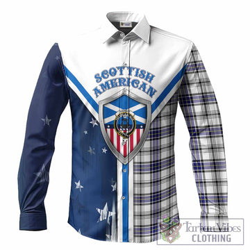Hannay Tartan Crest Long Sleeve Button Shirts Scottish-American Heritage
