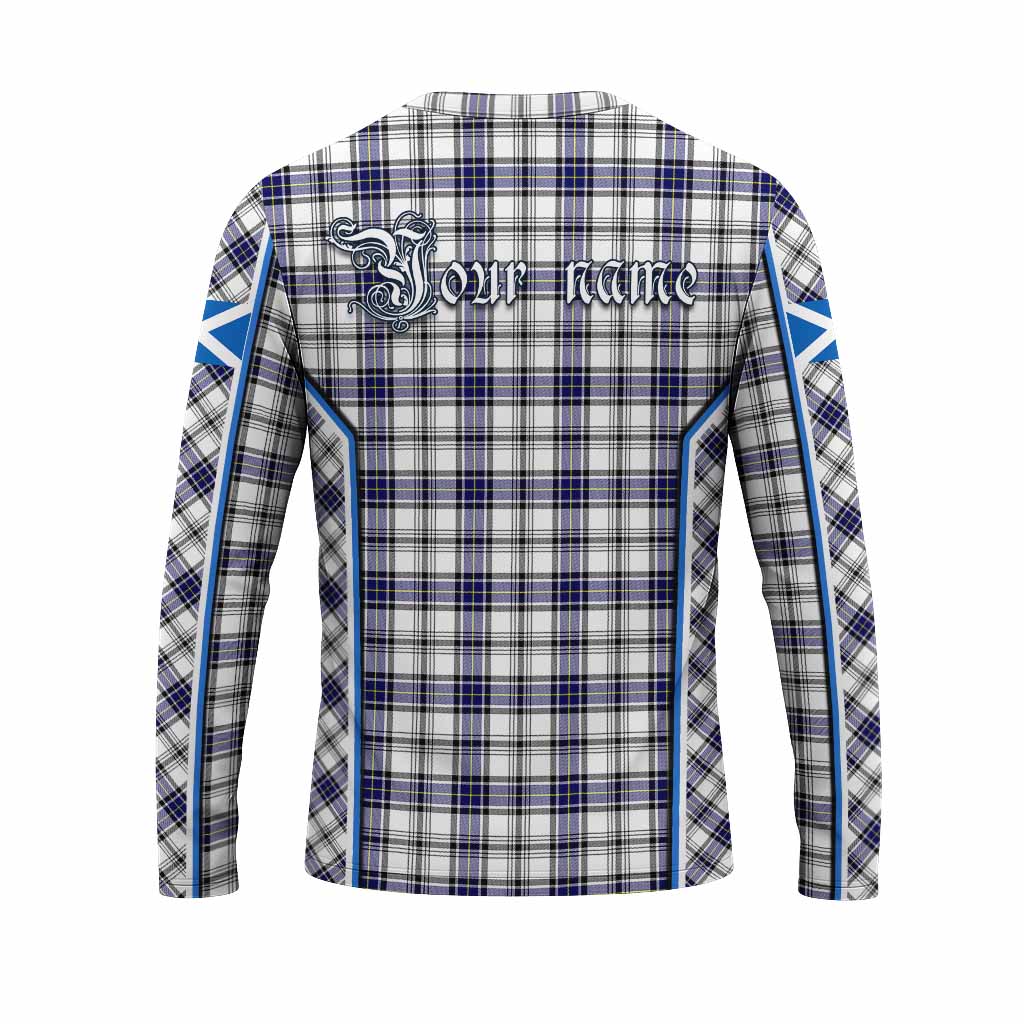 Hannay Tartan Crest Long Sleeve T-Shirt Scotland Coat of Arm Flag Style - Tartan Vibes Clothing