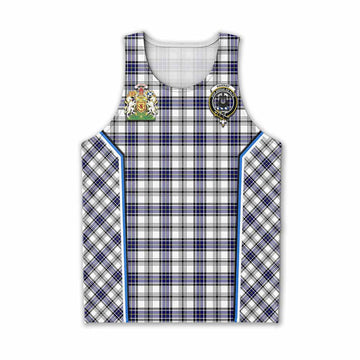 Hannay Tartan Crest Men Tank Top Scotland Coat of Arm Flag Style - Tartan Vibes Clothing