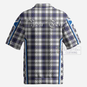 Hannay Tartan Crest Men’s Polo Sweater Top Scotland Coat of Arm Flag Style