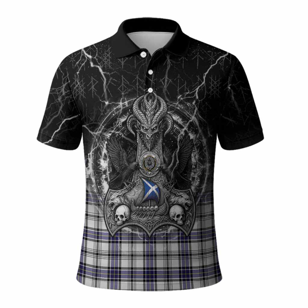 Hannay Tartan Crest Polo Shirt Celtic Odin's Raven Legacy