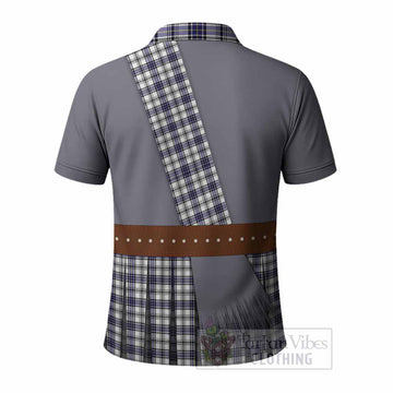 Hannay Tartan Crest Polo Shirt Kilt Costume Style