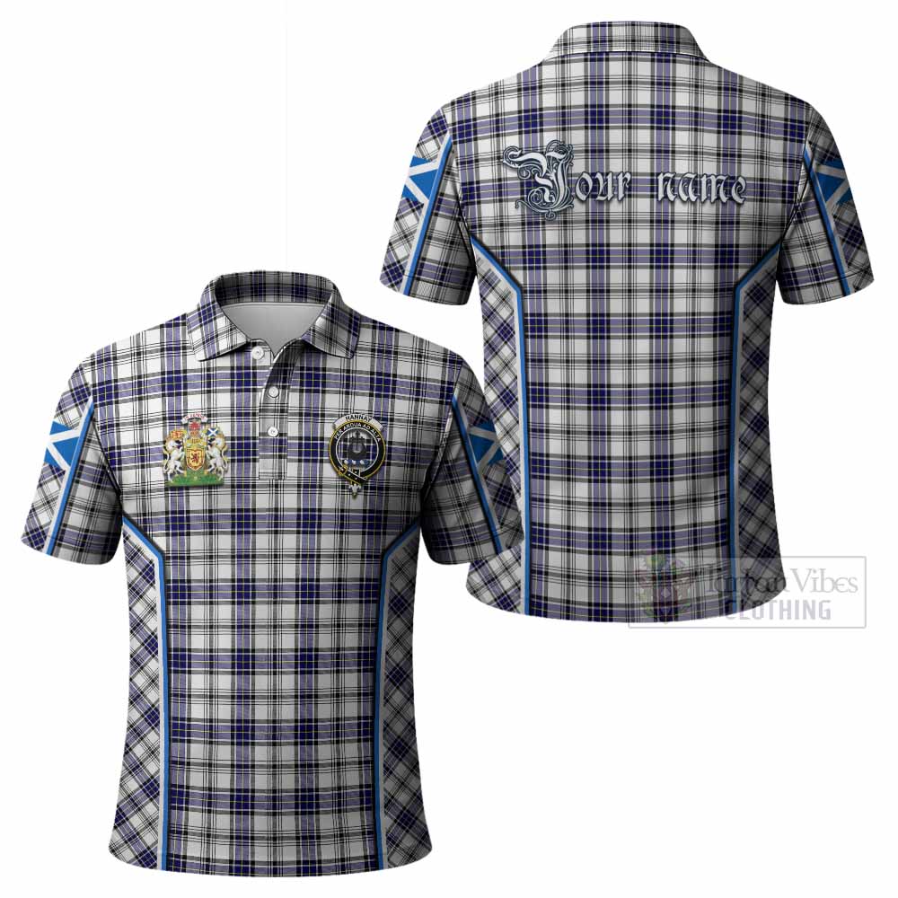 Hannay Tartan Crest Polo Shirt Scotland Coat of Arm Flag Style - Tartan Vibes Clothing