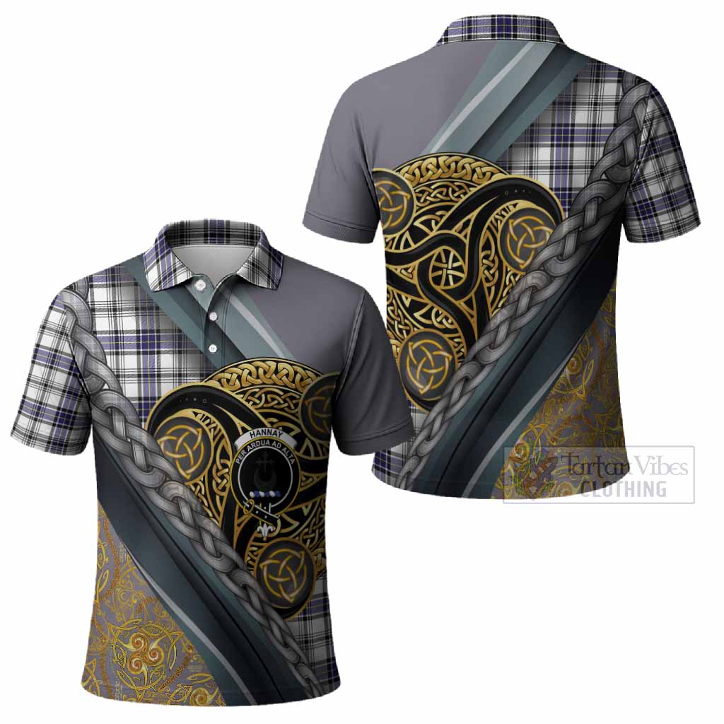 Hannay Tartan Crest Polo Shirt Scottish Triskele Celtic