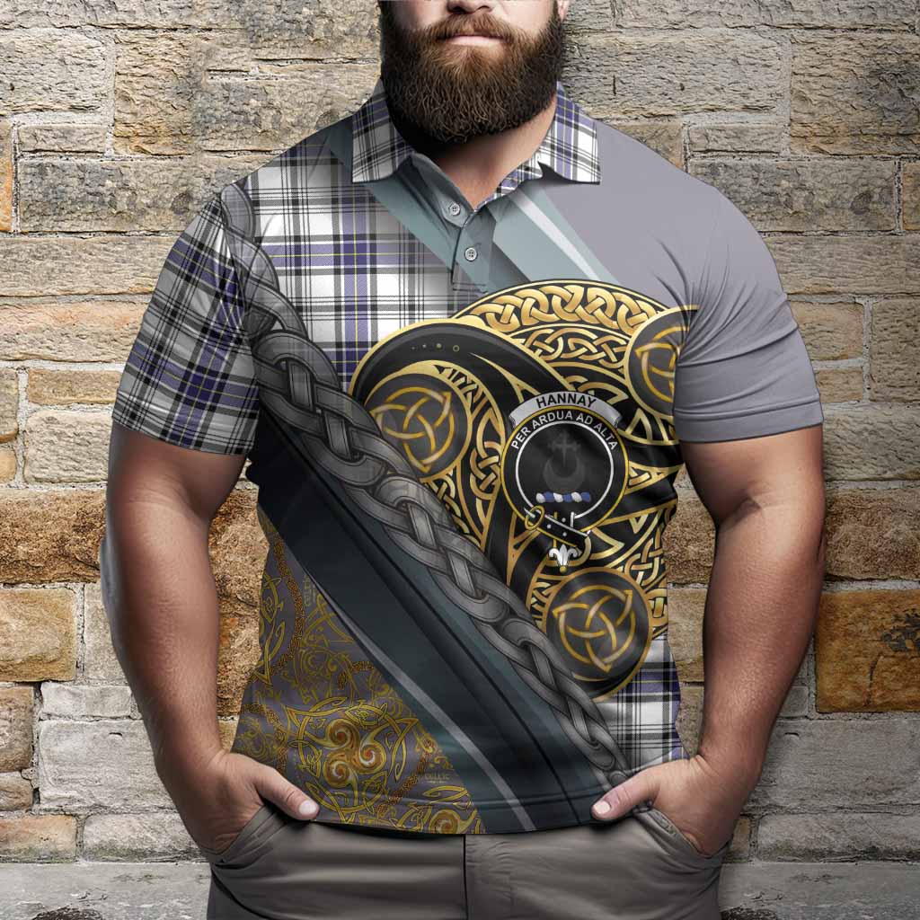 Hannay Tartan Crest Polo Shirt Scottish Triskele Celtic