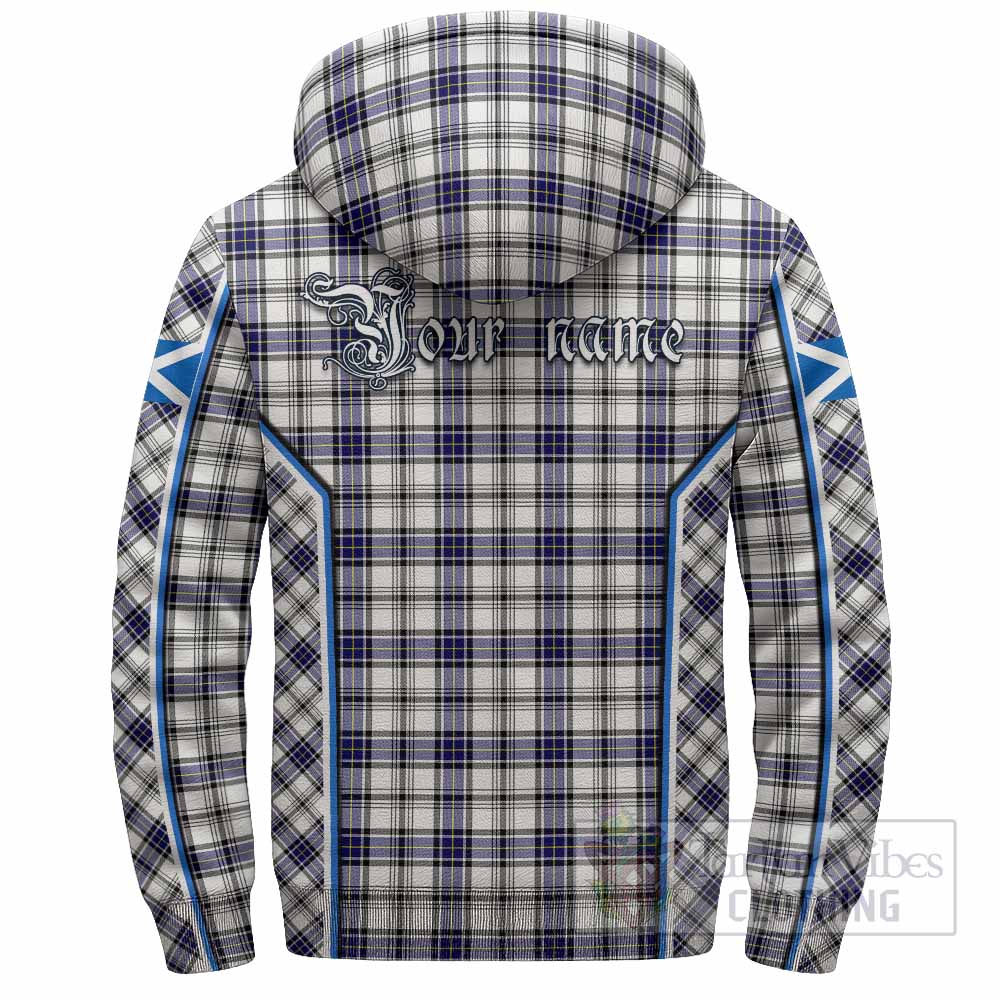 Hannay Tartan Crest Sherpa Hoodie Scotland Coat of Arm Flag Style - Tartan Vibes Clothing