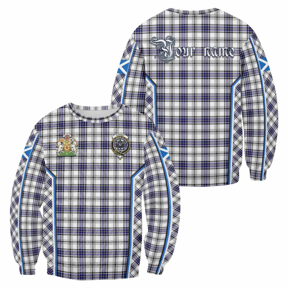 Hannay Tartan Crest Sweatshirt Scotland Coat of Arm Flag Style - Tartan Vibes Clothing