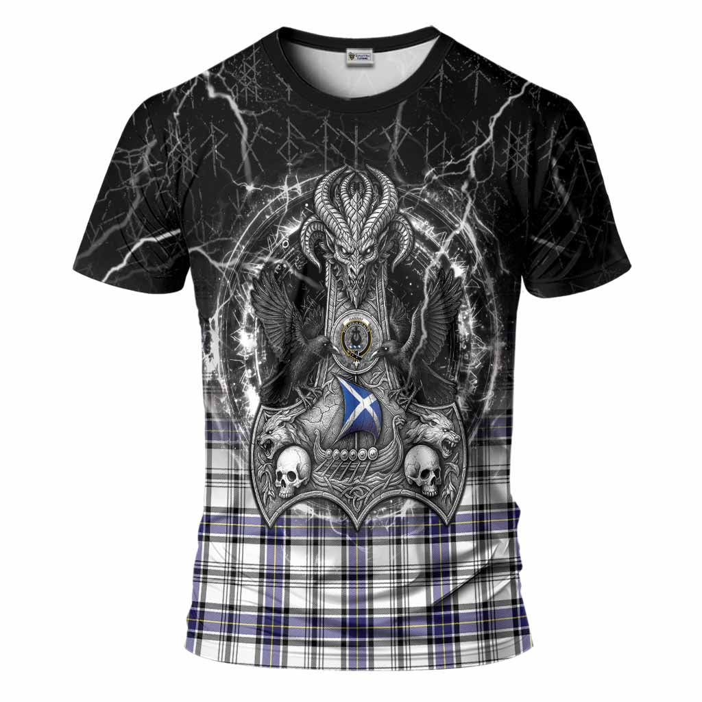 Hannay Tartan Crest T-Shirt Celtic Odin's Raven Legacy