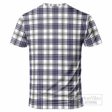 Hannay Tartan Crest T-Shirt Ferocious Lion Style