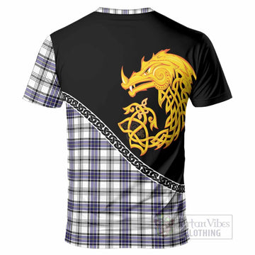 Hannay Tartan Crest T-Shirt Legendary Dragon Knot Half Style