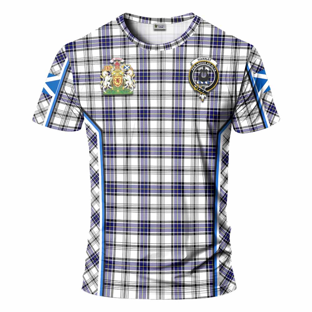 Hannay Tartan Crest T-shirt Scotland Coat of Arm Flag Style - Tartan Vibes Clothing