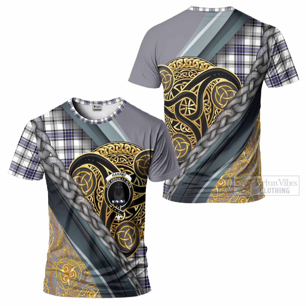 Hannay Tartan Crest T-Shirt Scottish Triskele Celtic