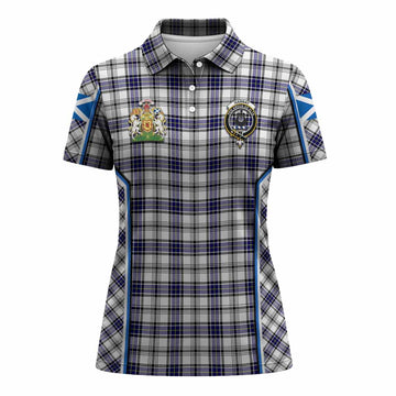 Hannay Tartan Crest Women's Polo Shirt Scotland Coat of Arm Flag Style - Tartan Vibes Clothing